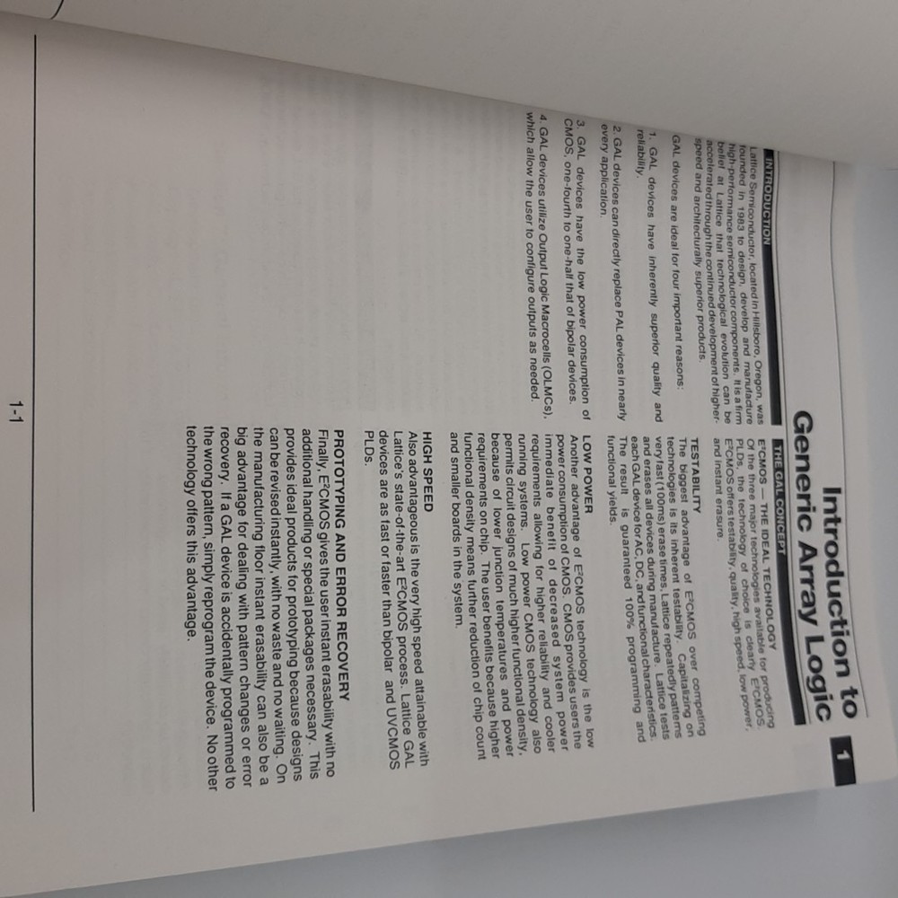 Lattice Semiconductor General Array Logic GAL Data Book 1991 & GAL Handbook 1986
