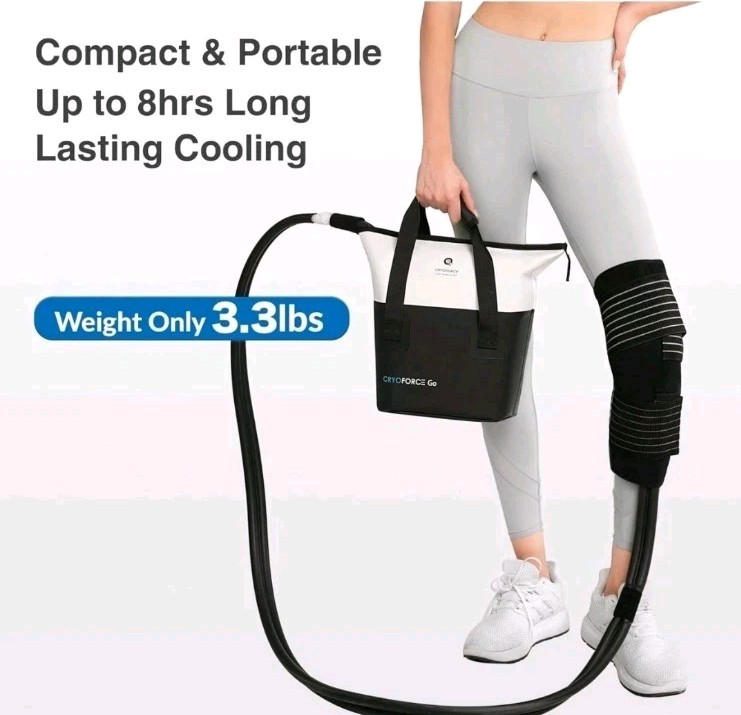 New CryoForce Go CF-2 Cold Therapy System Portable Ice Machine Foldable White