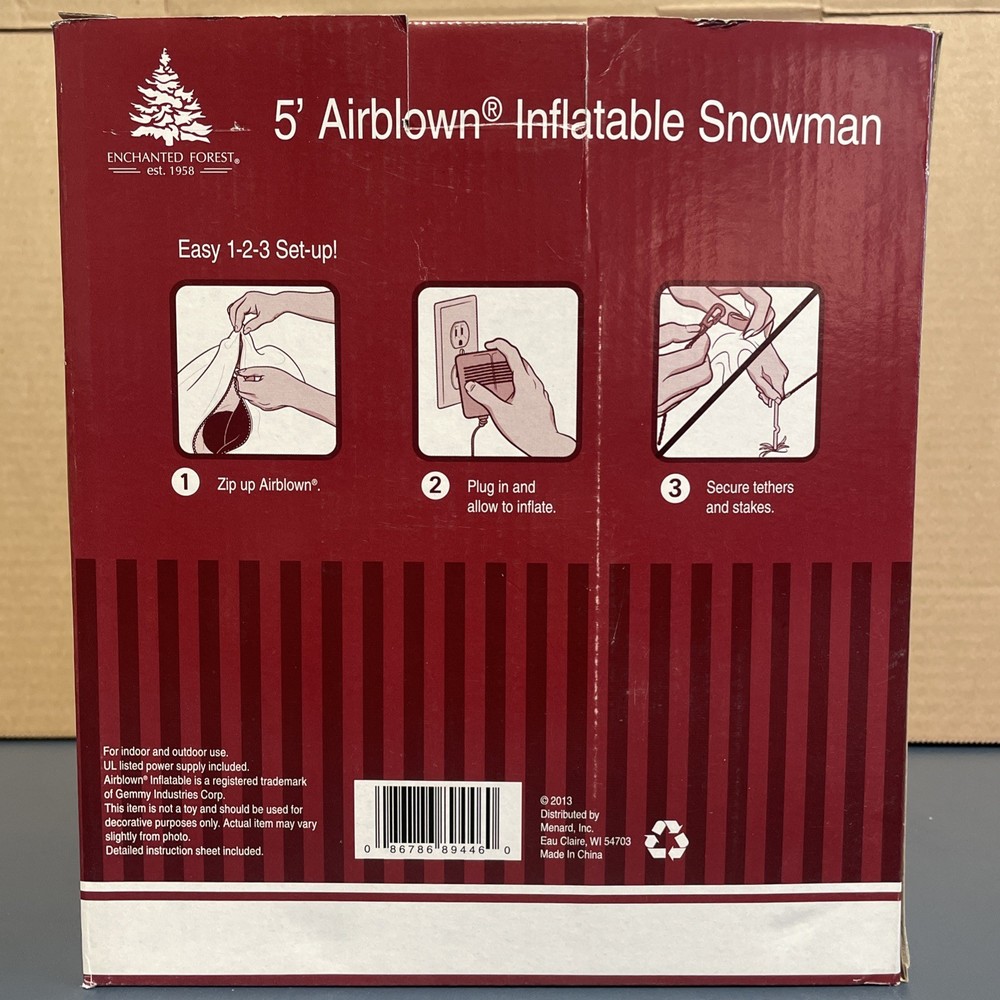 Enchanted Forest 5 Ft Airblown Inflatable Snowman