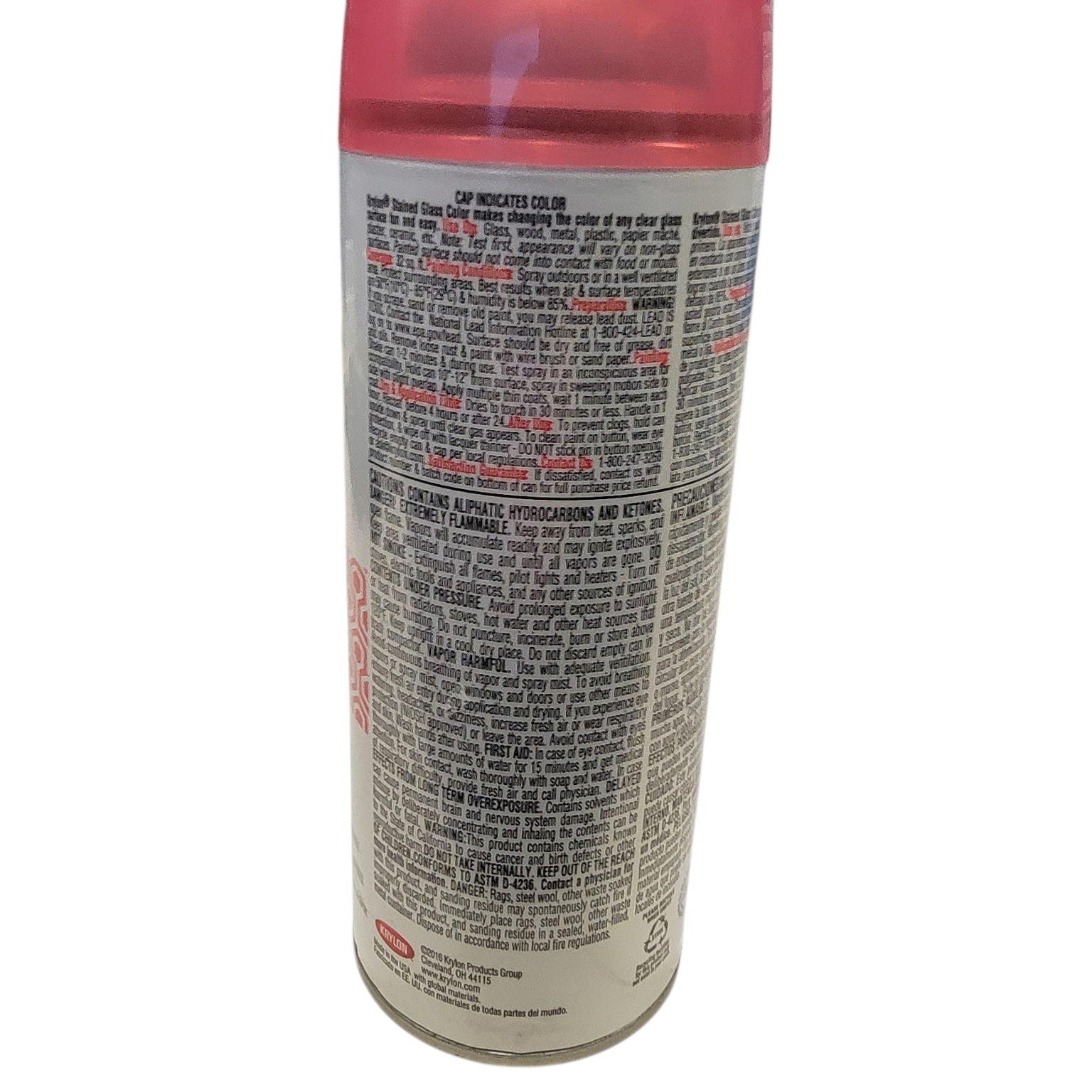 KRYLON STAINED GLASS Spray Paint Cranberry Red 11.5oz Translucent Indoor DIY