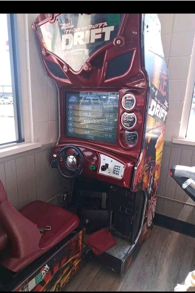 Fast and Furious DRIFT Sit Down Arcade Driving Video Game Machine - WORKING!