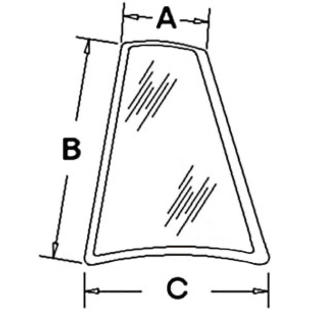 One New Left Hand Rear Quarter Glass Fits Case IH 570Lxt 570Mxt 580K 580L