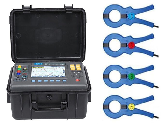 3 Phase Energy Quality Analyzer Digital Power Quality Analyzer Range 1.0A~1000A