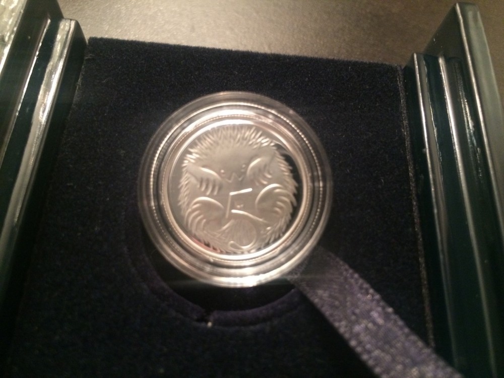 2014 Australia 5 cent Echidna by Devlin Fine Silver Proof coin in RAM Package