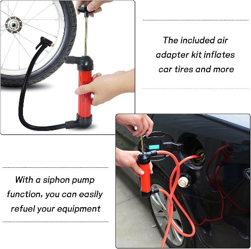 Multi-Use Siphon Fuel Transfer Pump, Fluid Extractor Siphon Transfer Pump Kit fo