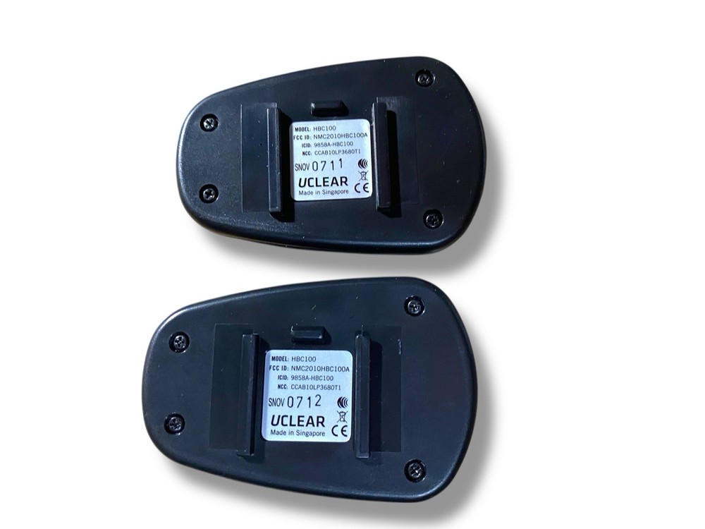 UClear Powersports Helmet Bluetooth Communications HBC100 Boomless Dual Pack