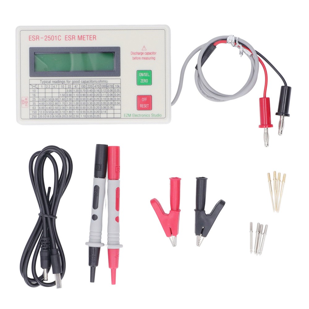 Handheld ESR Capacitor Tester High Smart Shutdown Function Capacitance Meter ONS