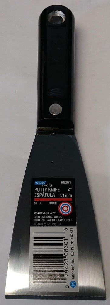 Hyde Tools 08301 2" Black & Silver Putty Knife