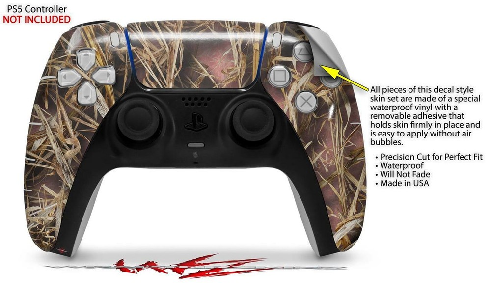 Skin Sony PS5 Controller WraptorCamo Grassy Marsh Camo Pink