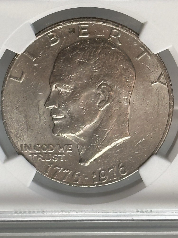 1976 Bicentennial Eisenhower $1 NGC Sample slab