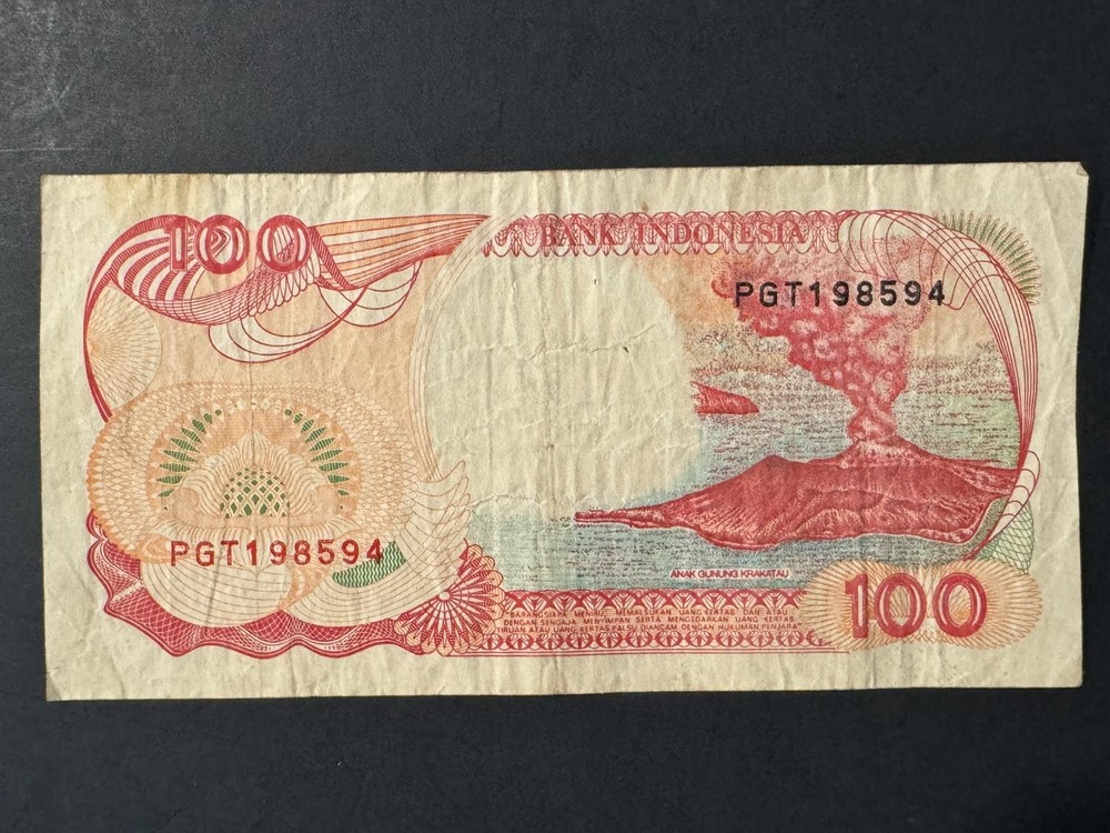 INDONESIA 100 RUPIAH PAPR NOTE CURRENCY $ 2