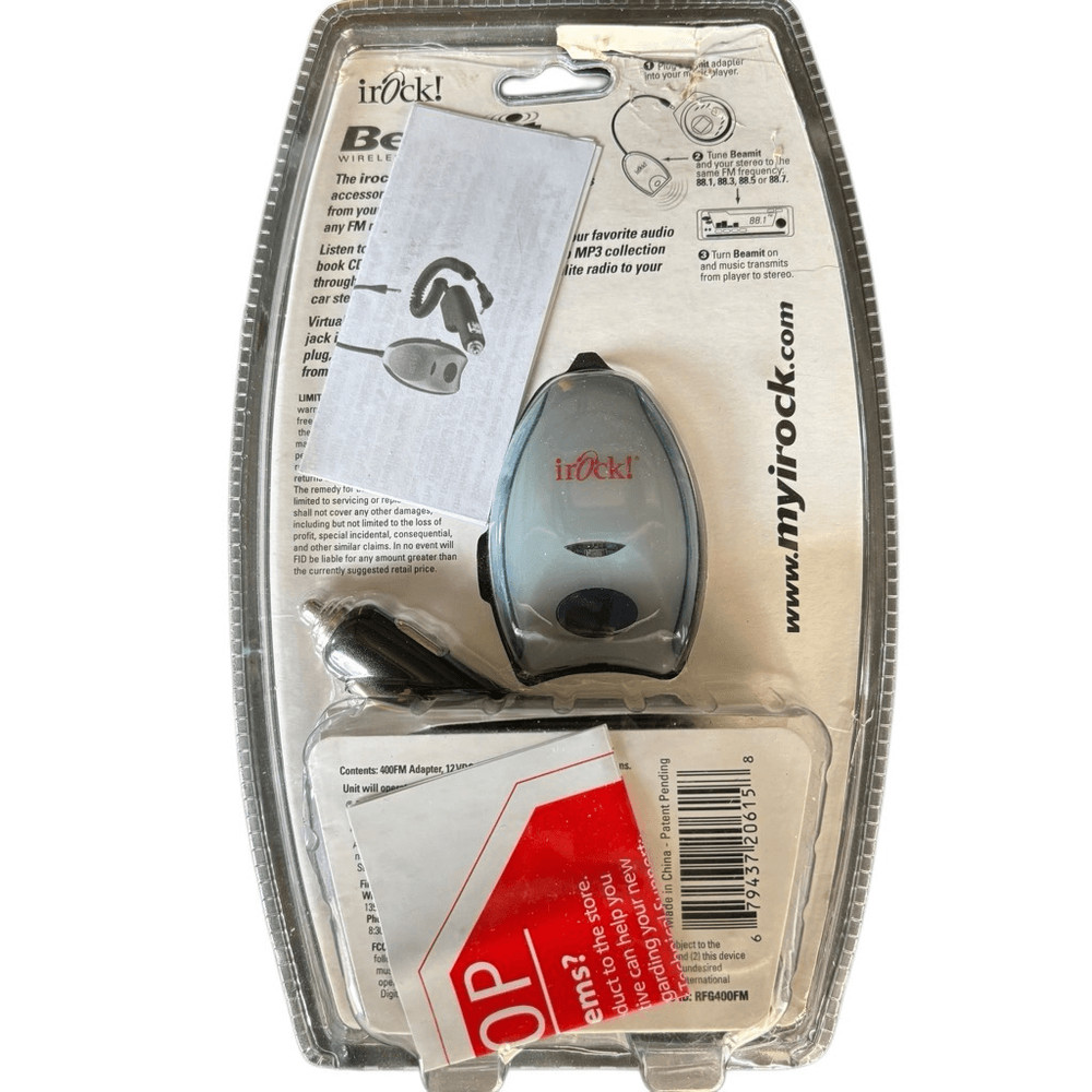 irock! Beamit Model 409FM Wireless Music Adapter *New*