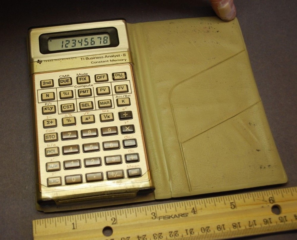 Texas Instruments TI Business Analyst - II Constant Memory Calculator w/ Case