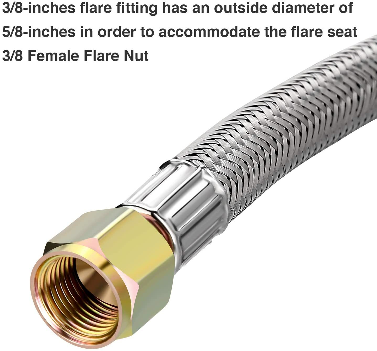 5FT Propane Hose Regulator with Gauge for Most LP Gas Grill, Heater, 3/8" Female