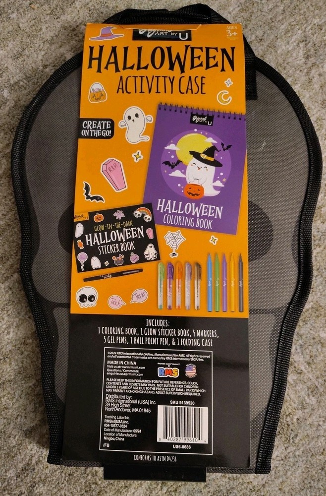 Halloween Coloring & Sticker Activity Set Case Create on The Go