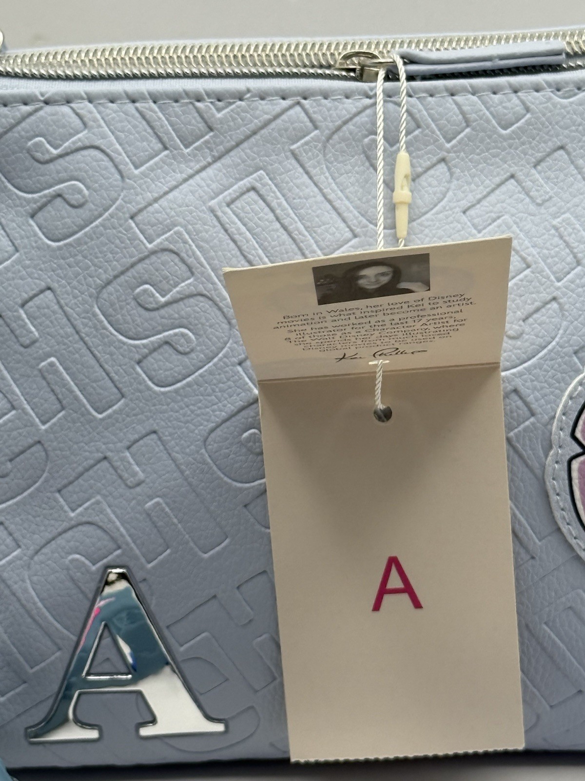 Disney Stitch x Primark Blue Makeup Bag & Coin Purse Set – Letter “A”