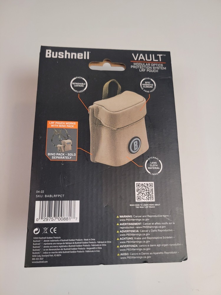 Bushnell Vault Modular Optics Protection System LRF Pouch with Coiled Tether