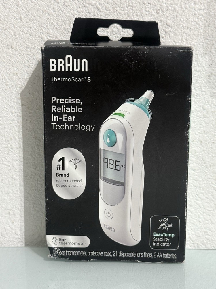 Braun ThermoScan 5 Ear Thermometer, ExacTemp Stability Indicator Thermometer