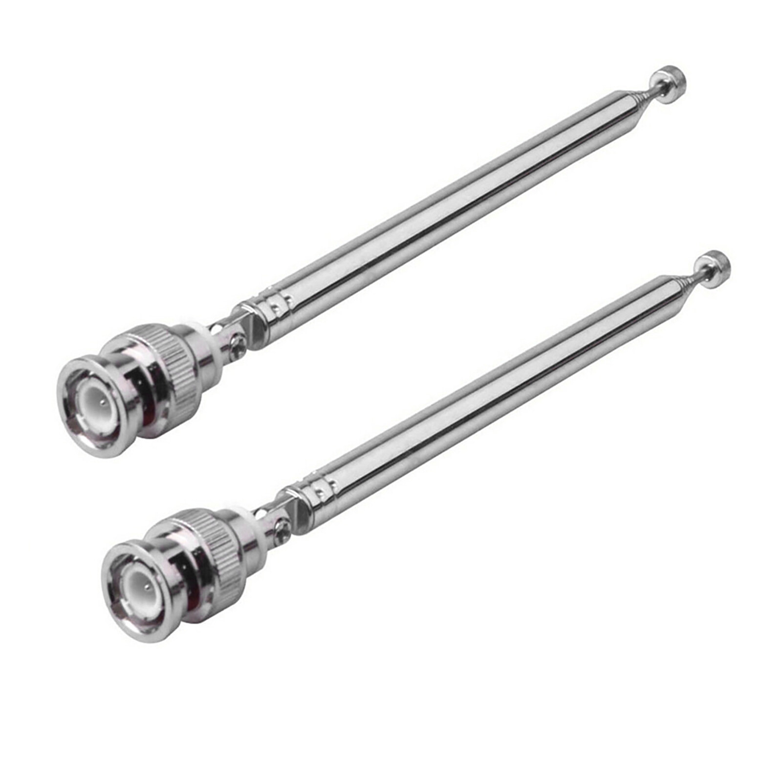 2Pcs 7 Sections VHF/UHF/AM/FM Telescopic Antenna BNC Male Connector Accessories