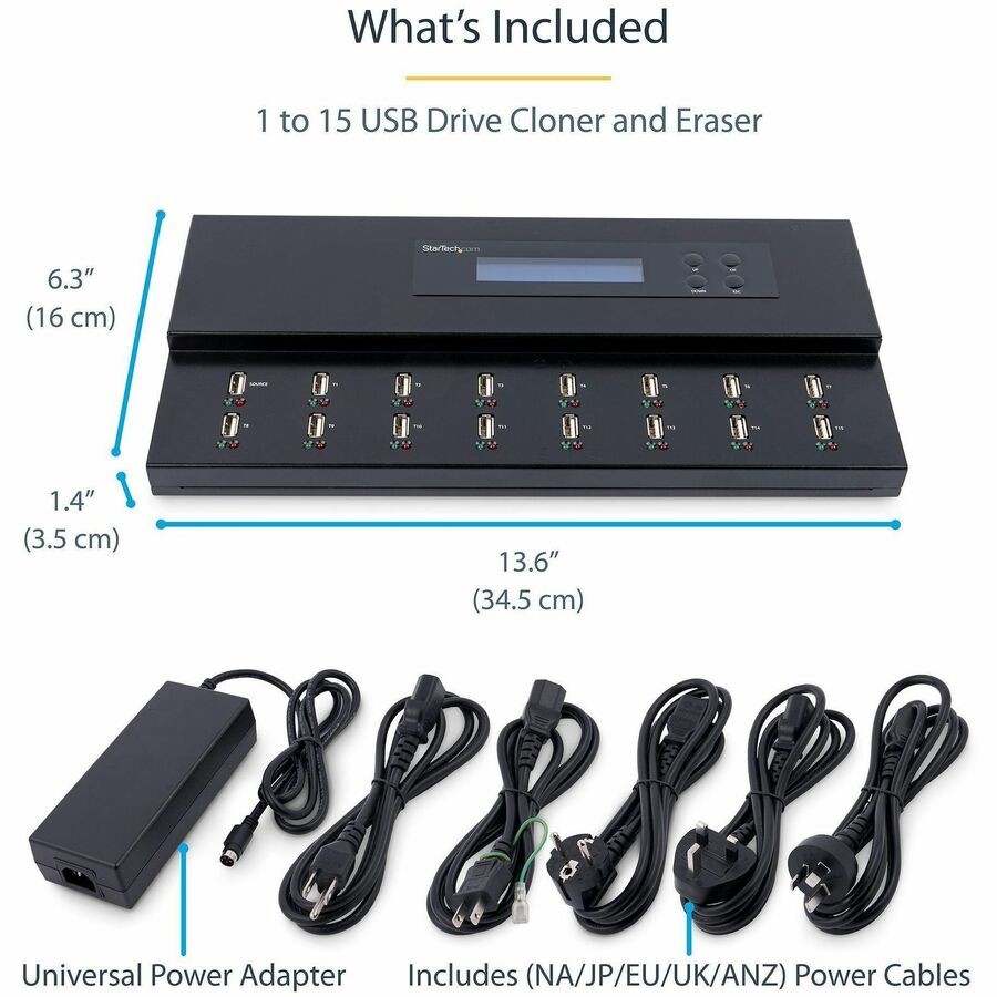 StarTech USBDUPE115 1:15 USB Duplicator & Eraser