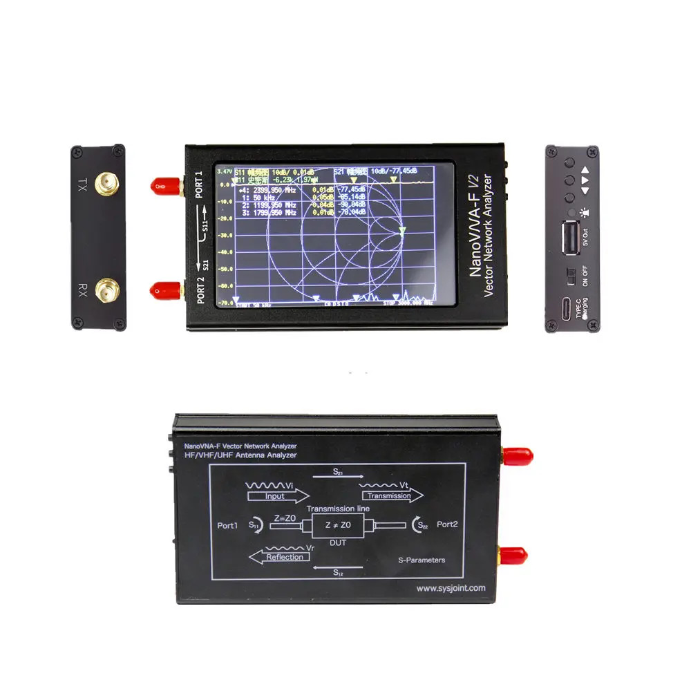 Network Analyzer Digital Nano VNA Tester USB LogicAntenna Analyzer Standing Wave