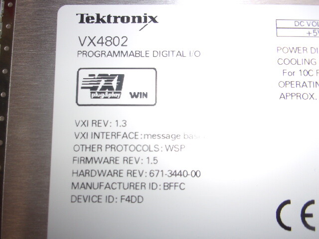 USED WORKING PULL GOOD CONDITION Tektronix VX4802 80 Channel Digital IO Module