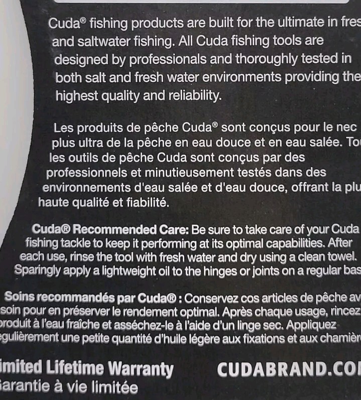 Cuda Titanium Bonded Fishing Scissors Cuts Mono & Braid 5.26" Micro 3X Harder🔥