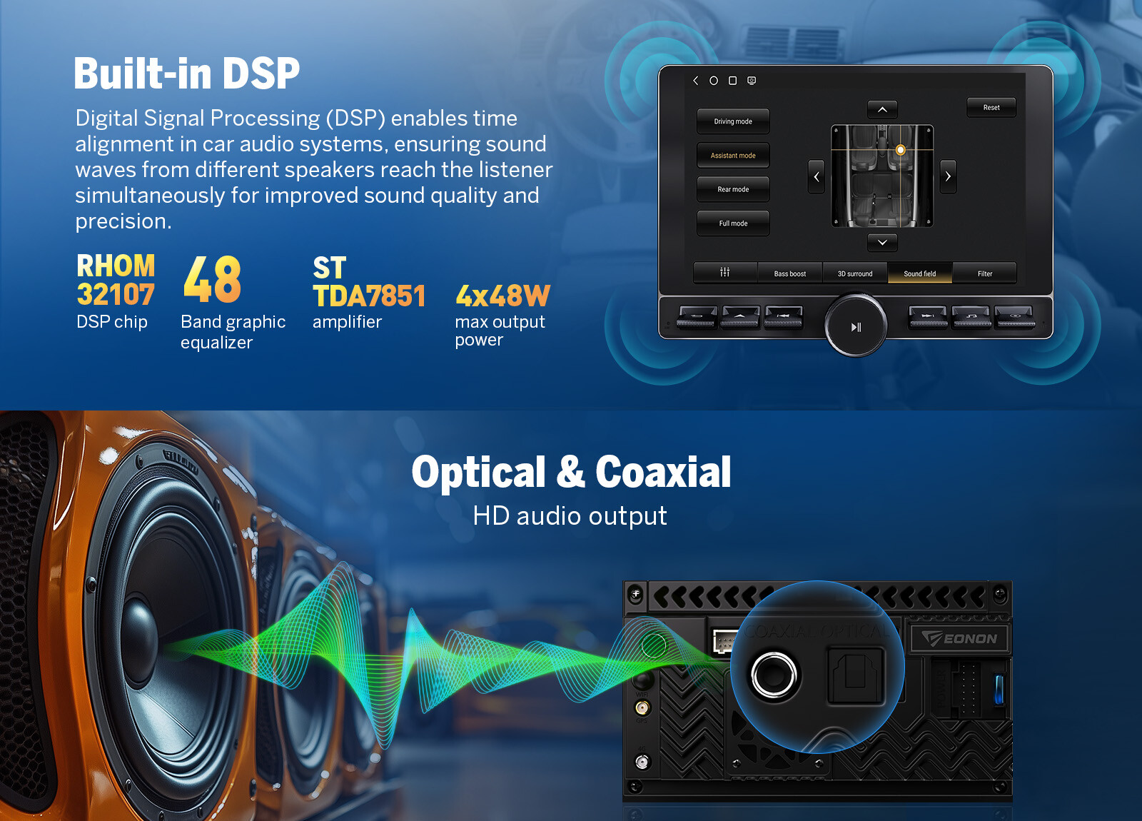 8+128GB Android 13 10.1" QLED Car Radio GPS Stereo CarPlay WiFi 4G LTE Head Unit