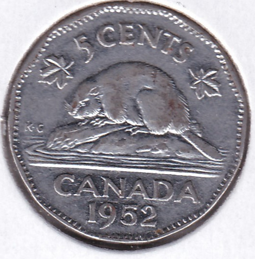 1952 Canada 5 Cents
