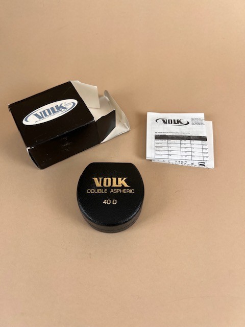 Volk 40D BIO Lens, Large Clear, with Case & Box