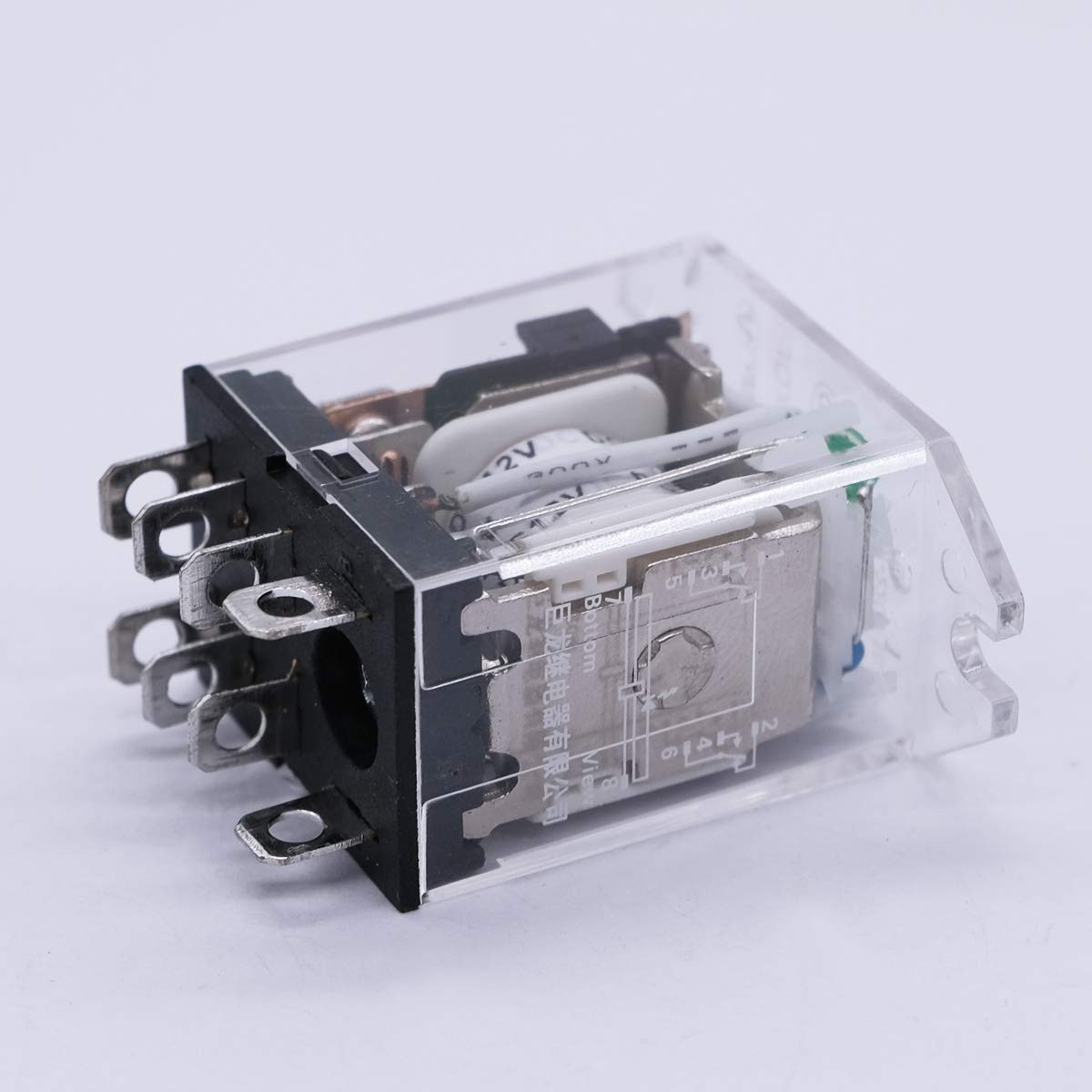 2 Pack DC 12V 8 Pin DPDT Power Relay with LED Indicator 10A General Purpose
