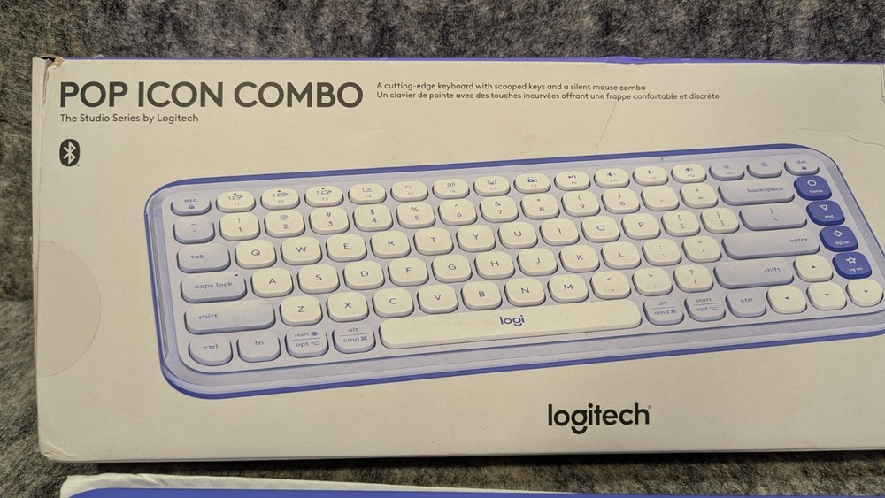 Logitech POP ICON Combo, Bluetooth Keyboard and Mouse Combo Lilac 🔥NEW🔥