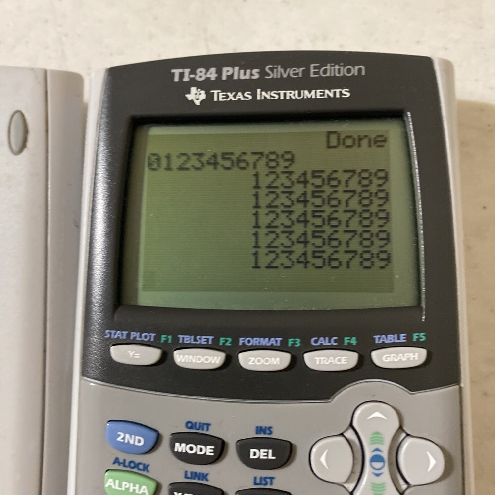 Texas Instruments Ti-84 Plus Silver Edition Graphing Calculator Gray Tested Work