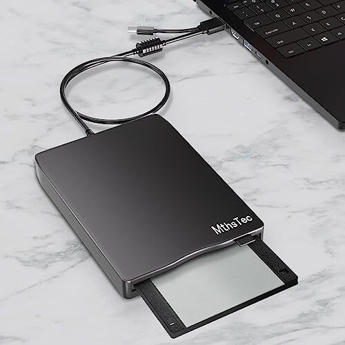 USB Floppy Drive External 3.5" USB & -C External Floppy Disk Drive Portable 1...