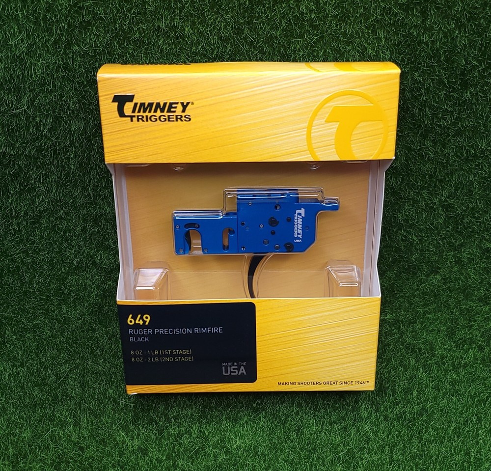 Timney Trigger Ruger Precision Rimfire Curved 2-Stage Drop-In Blue Trigger #649