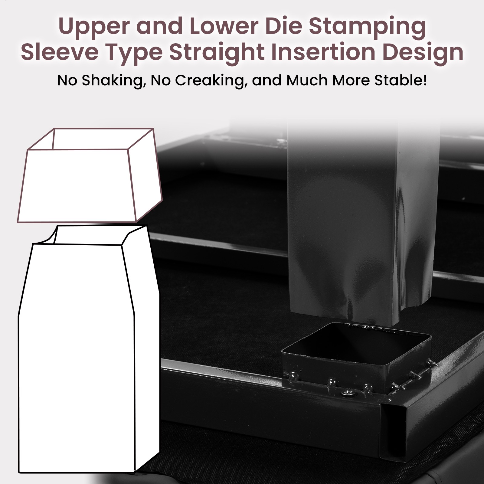 PU Leather Heavy Duty Professional Stationary Massage Bed -Black