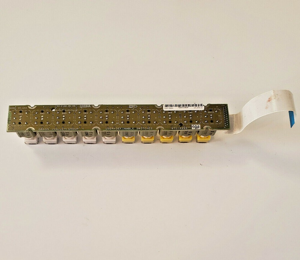 Grass Valley User Definable Switch Subpanel 671-4995-00A