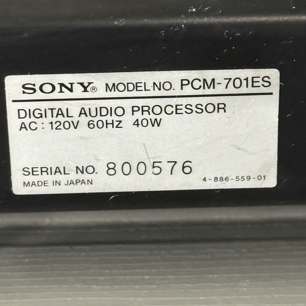 Sony pcm-701 ES Espirit Series Digital Processor