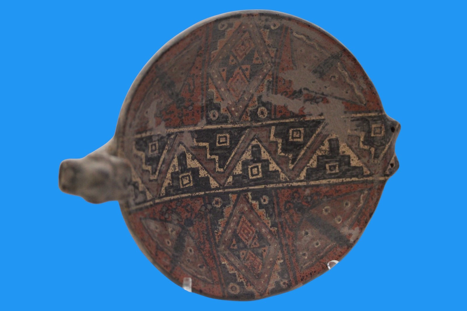 Museum Replica of a Pre Columbian Inca Artifact Small Plate From Peru 030