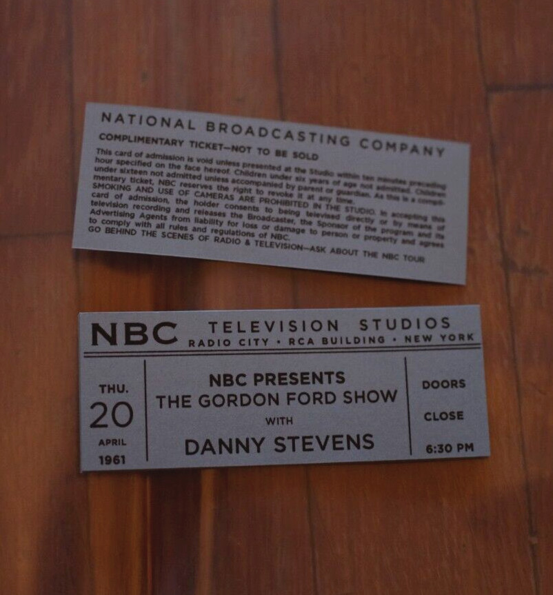 Marvelous Mrs. Maisel Prop: Gordon Ford Show Ticket