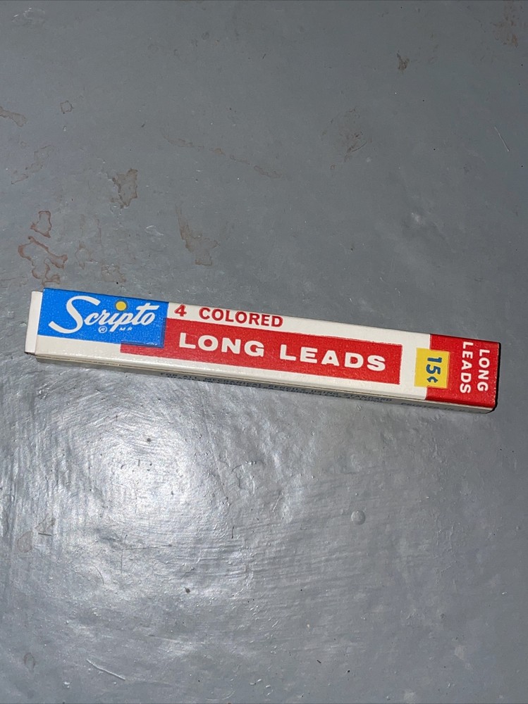 Scripto Long Lead RED E520 12 Packs In Box 4” X .046” Full Box NOS