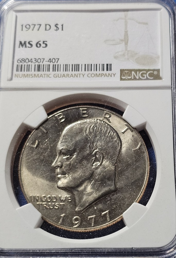 1977 D Eisenhower Dollar Ike $1 NGC MS65