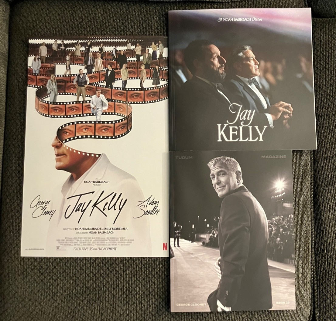 JAY KELLY (2025) 11x17 IN POSTER PROGRAM & TUDUM MAGAZINE NEW GEORGE CLOONEY