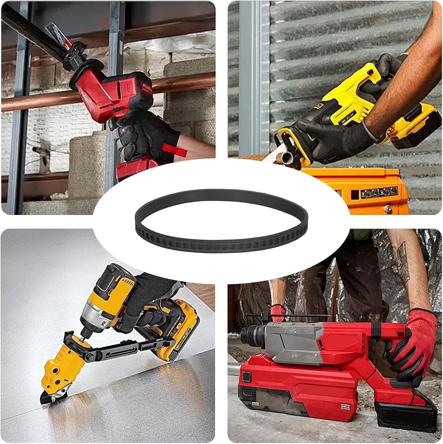 4 Pack 45-69-0010 Blade Pulley Tires Replacement for Milwaukee Bandsaw Portaband