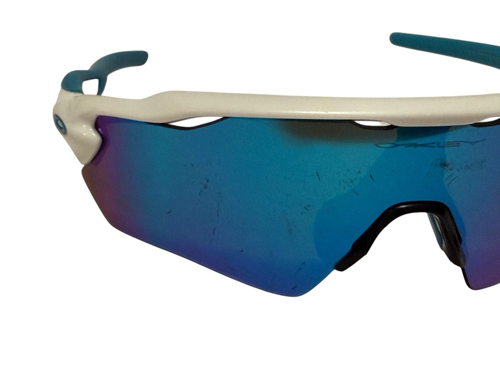 Oakley Radar EV XS OJ9001 White Blue Iridium Shield Sunglasses Cycling Youth TLC