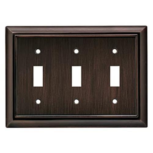 (5 Pack) Triple Switch Wall Plate Ventian Bronze