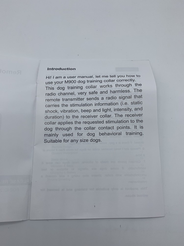 Dog Training Collar M900