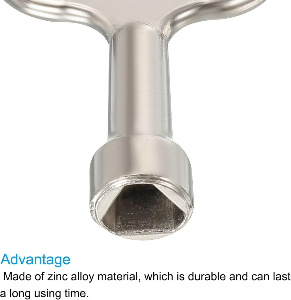 12.5x7mm Triangle Socket Spanner Key, 3 Pack Electrical Cabinet Gas Water Meter