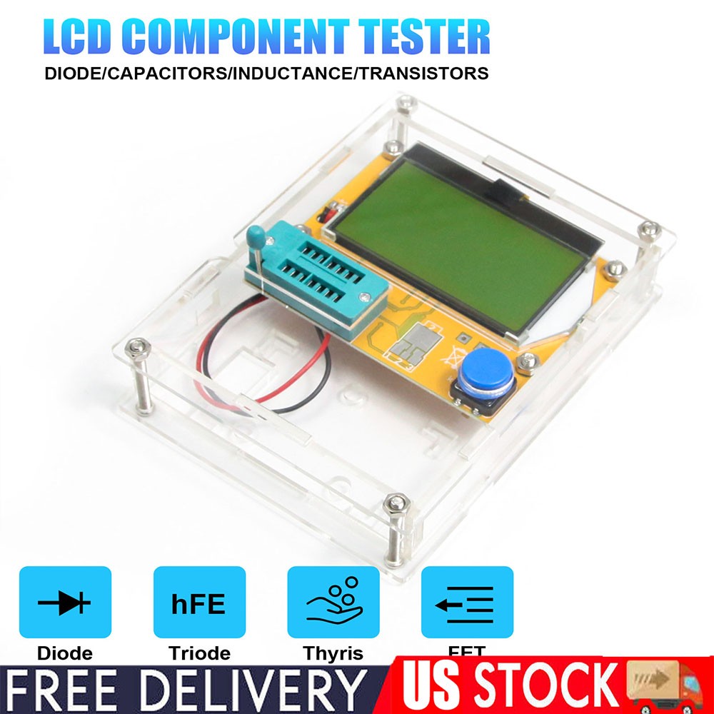 LCR-T4 Component Tester Transistor Diode Capacitor Resistor Inductor LCD Meter