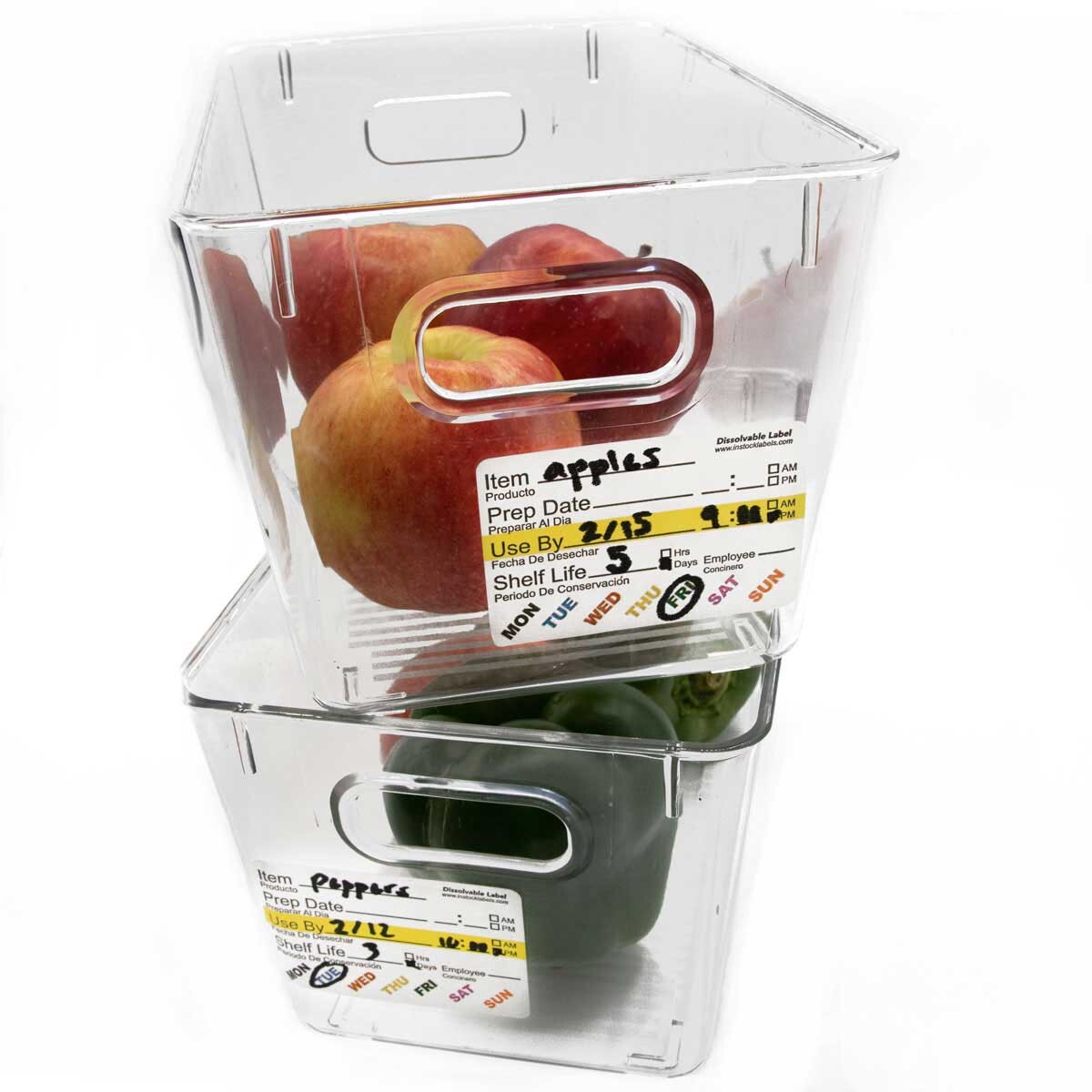 Dissolvable Food Rotation Prep Labels | 2 x 3" Inch | 500 Pack